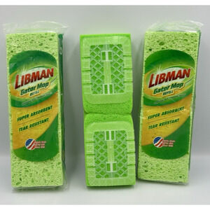Lot of 3 Libman Gator Mop Refill Heads Super Absorbent Tear Resistant 9" Unused